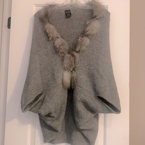 Real fur Poncho